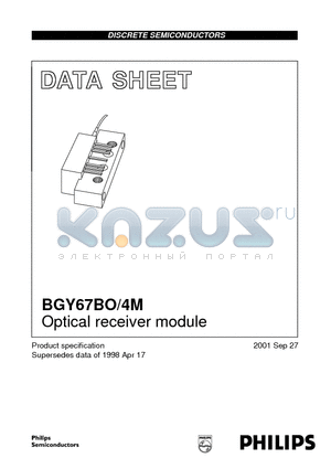 BGY67BO datasheet - Optical receiver module