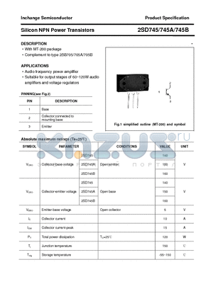 2SD745A datasheet - Silicon NPN Power Transistors