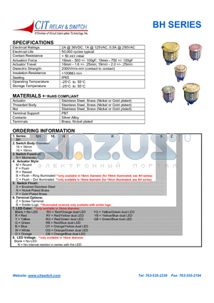 BH16NCSB datasheet - CIT SWITCH