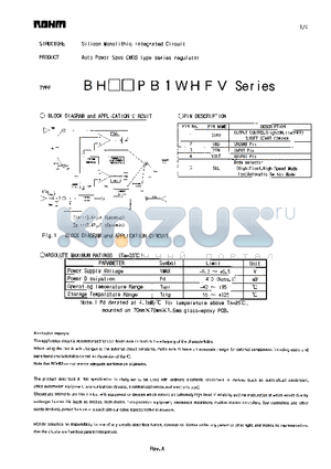 BH29PB1WHFV datasheet - Auto Power Save CMOS Type series regulator