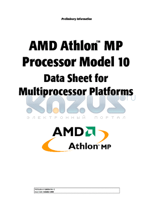 AMSN2600DUT4C datasheet - Processor Model 10 Multiprocessor Platforms