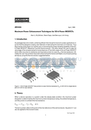 AN-1029 datasheet - Maximum Power Enhancement Techniques for SO-8 Power MOSFETs