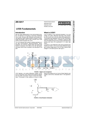 AN-5017 datasheet - LVDS Fundamentals