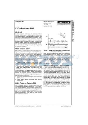 AN-5020 datasheet - LVDS Reduces EMI