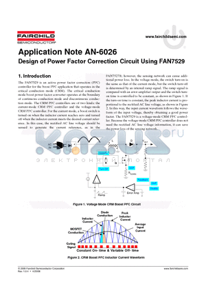 AN-6026 datasheet - Design of Power Factor Correction Circuit