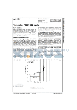 AN-682 datasheet - Terminating F100K ECL Inputs