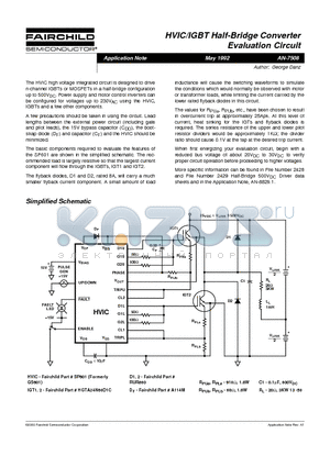 AN-7508 datasheet - HVIC/IGBT Half-Bridge Converter Evaluation Circuit