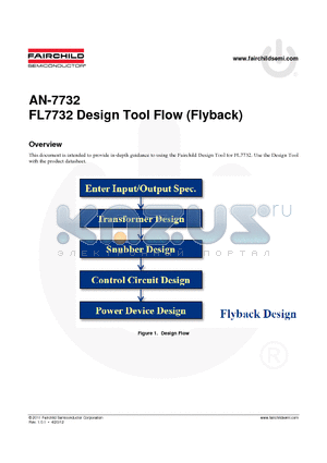 AN-7732 datasheet - FL7732 Design Tool Flow (Flyback)