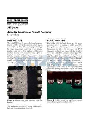 AN-9040 datasheet - Power33 Packaging