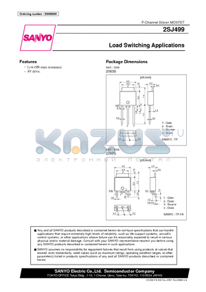 2SJ499 datasheet - Load Switching Applications