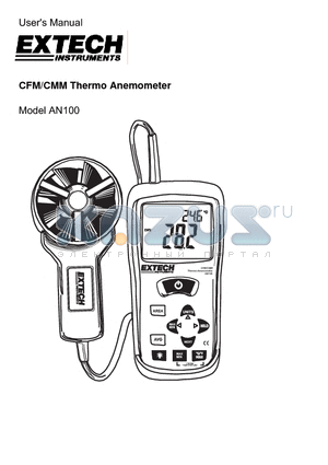 AN100 datasheet - CFM/CMM Thermo Anemometer