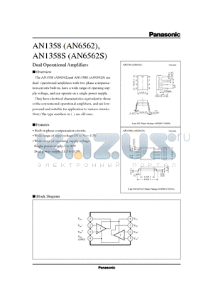 AN1358 datasheet - Dual Operational Amplifiers