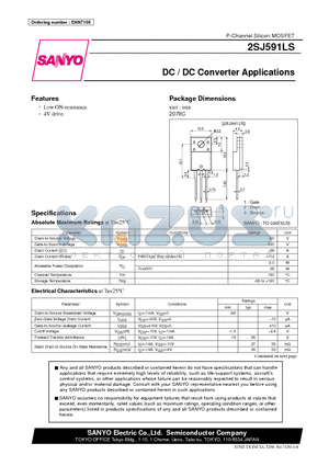 2SJ591 datasheet - DC / DC Converter Applications