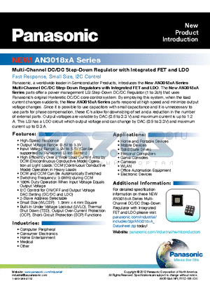 AN3018XA datasheet - Multi-Channel DC/DC Step-Down Regulator with Integrated FET and LDO