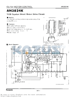 AN38 datasheet - VCR CAPSTAN DIREET MOTOR DRIVE CIRCUIT