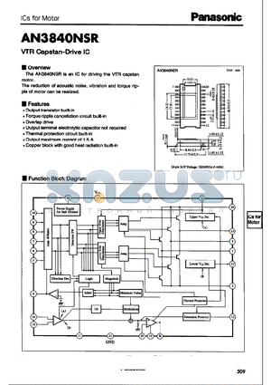 AN3840NSR datasheet - VTR Capstan-Driver IC