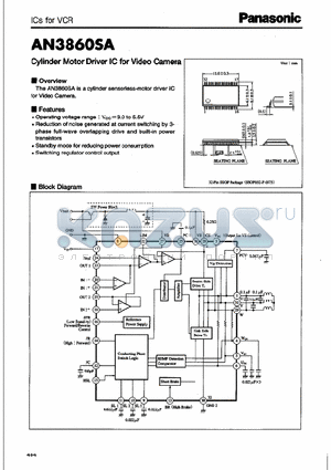 AN3860SA datasheet - Cylinder Motor Driver IC for Video Camera