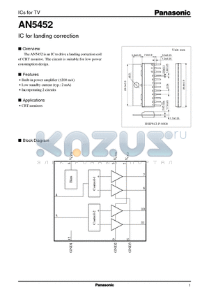 AN5452 datasheet - IC for landing correction