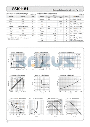 2SK1181 datasheet - MOSFET