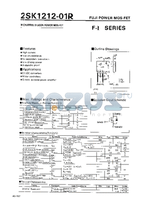 2SK1212-01R datasheet - N CHANNEL SILICON POWER MOSFET