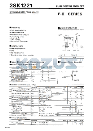 2SK1221 datasheet - N-Channel Silicon Power MOS-FET