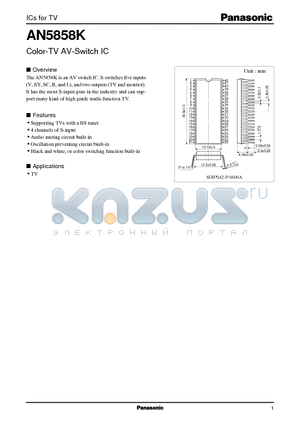 AN5858K datasheet - Color-TV AV-Switch IC