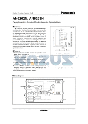 AN6263N datasheet - Pause Detection Circuits of Radio Cassette, Cassette Deck