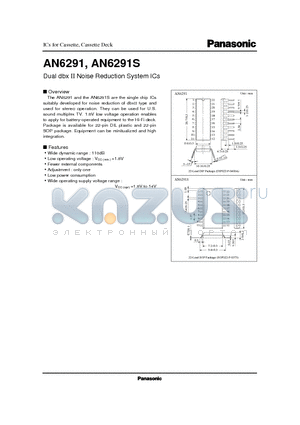 AN6291S datasheet - Dual dbx II Noise Reduction System ICs