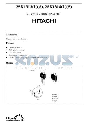 2SK1314S datasheet - Silicon N-Channel MOS FET