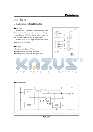 AN6541 datasheet - 3-pin Positive Voltage Regulator