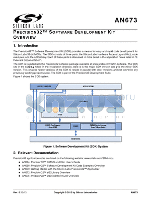 AN673 datasheet - PRECISION32 SOFTWARE DEVELOPMENT KIT