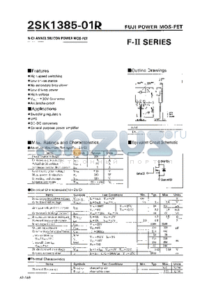 2SK1385-01R datasheet - N-CHANNEL SILICON POWER MOS-FET