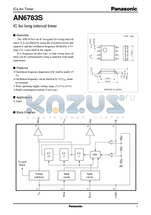 AN6783S datasheet - IC for long interval timer