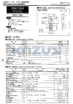 2SK1393 datasheet - LVX Series Power MOSFET