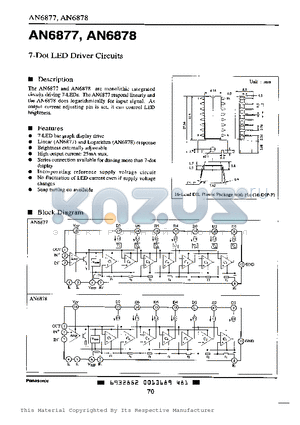 AN6878 datasheet - 7-Dot LED Driver Circuits