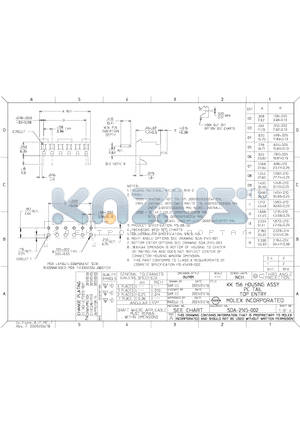 09-52-2149 datasheet - KK 156 HOUSING ASSY PC TAIL TOP ENTRY