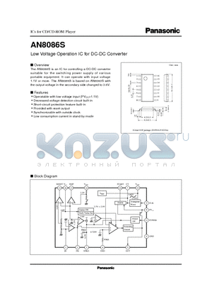 AN8086S datasheet - Low Voltage Operation IC for DC-DC Converter