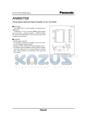 AN8807SB datasheet - Three-Beam Method Head Amplifier IC for CD-ROM