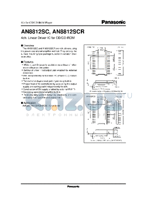 AN8812SC datasheet - 4 CH LINEAR DRIVER IC FOR CD/CD-ROM