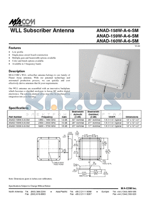 ANAD-158W-A-6-SM datasheet - WLL Subscriber Antenna