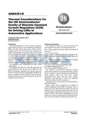 AND8349-D datasheet - Thermal Considerations for the ON Semiconductor