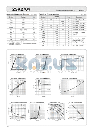 2SK2704 datasheet - MOSFET