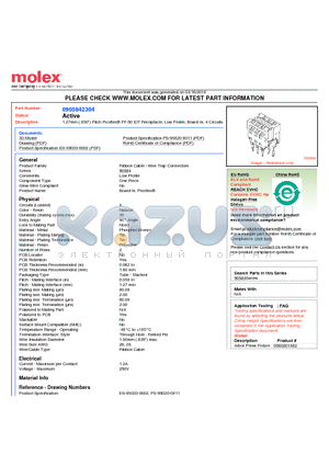 0905842304 datasheet - 1.27mm (.050