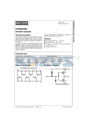 CD4069UBCN datasheet - Inverter Circuits