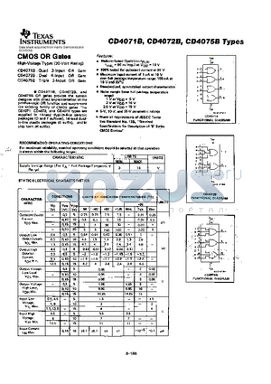 CD4072 datasheet - CMOS OR GATES