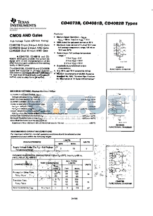 CD4073B datasheet - CMOS AND GATES