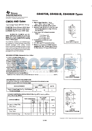 CD4073BF datasheet - CMOS AND GATES
