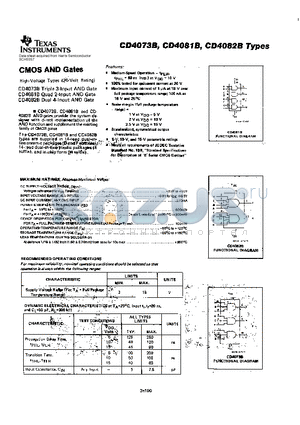 CD4081BE datasheet - CMOS AND GATES