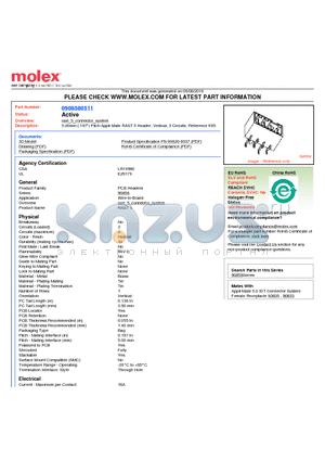 0908580511 datasheet - 5.00mm (.197