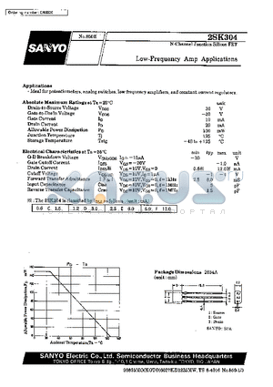 2SK30 datasheet - Low-Frequency Amp Applications
